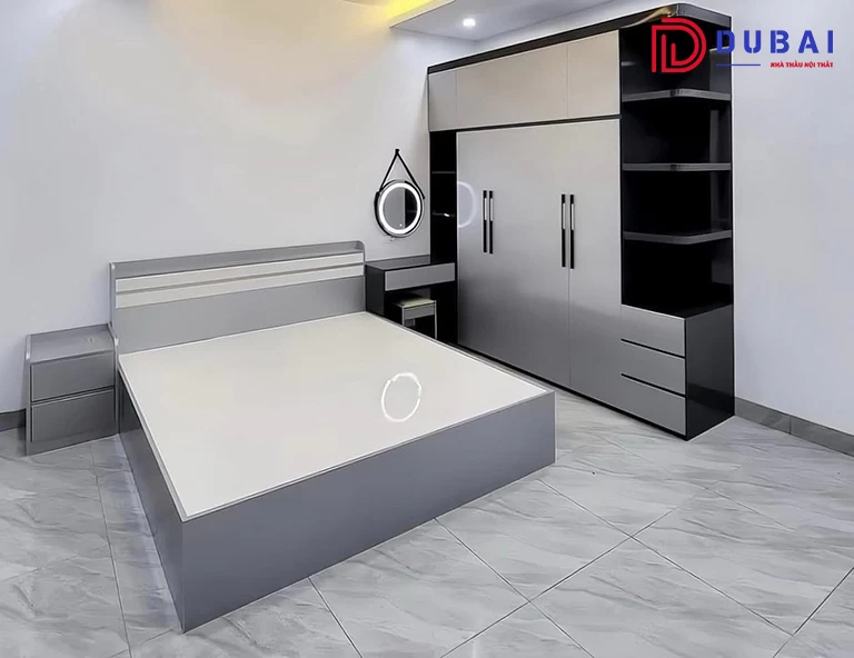 thi công nội thất chung cư 2 phòng ngủ
