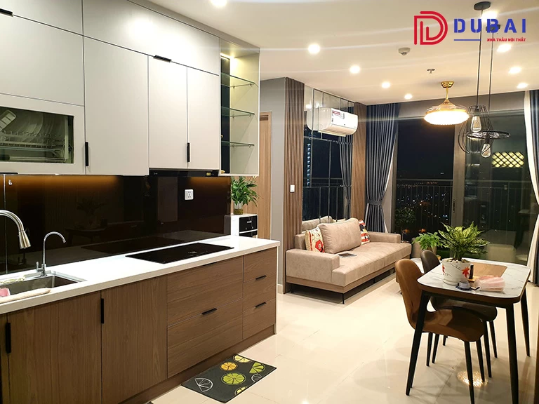 thi công nội thất chung cư 2 phòng ngủ