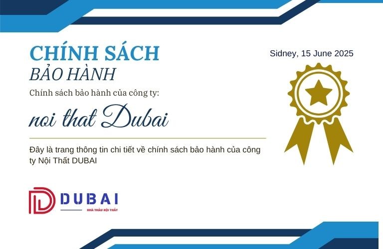 Chính sách bảo hành của Nội Thất DUBAI