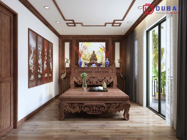 thi công nội thất phòng thờ