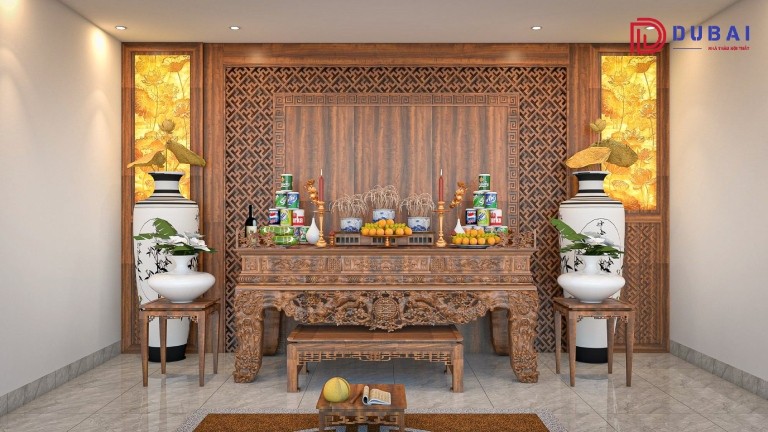 thi công nội thất phòng thờ
