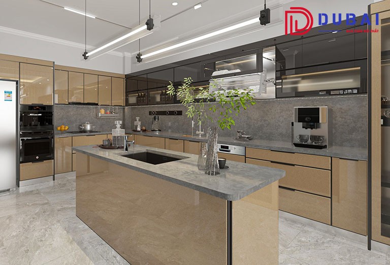 mẫu tủ bếp gỗ đẹp chữ l