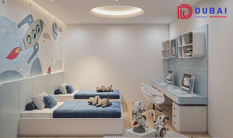 Phòng Ngủ 2 Giường Đơn Cho Bé