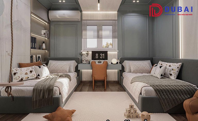 Phòng Ngủ 2 Giường Đơn Cho Bé