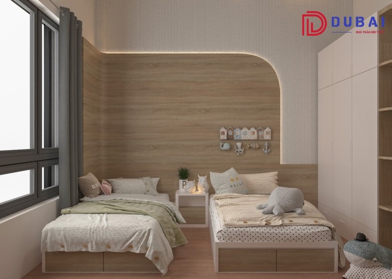 Phòng Ngủ 2 Giường Đơn Cho Bé