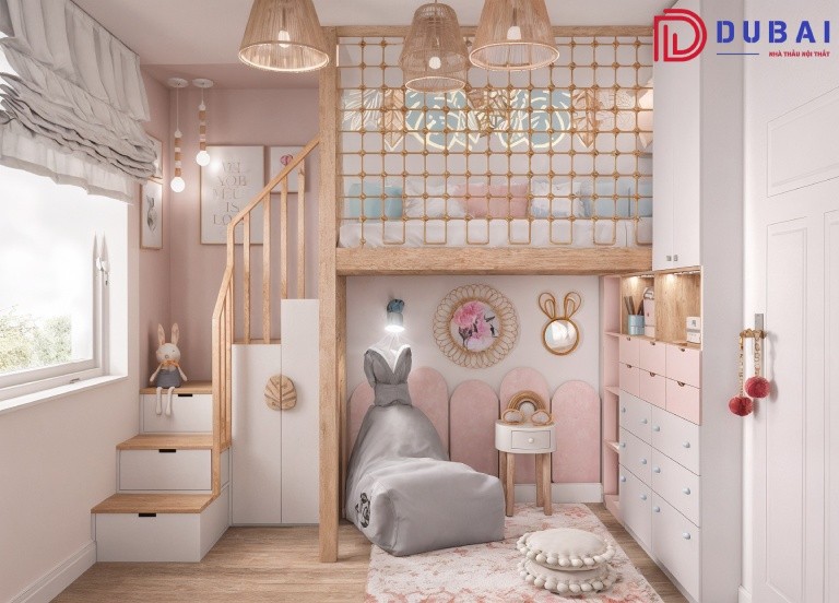 mẫu phòng ngủ cho bé gái 10 tuổi