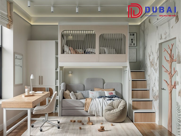 mẫu phòng ngủ cho bé gái 10 tuổi