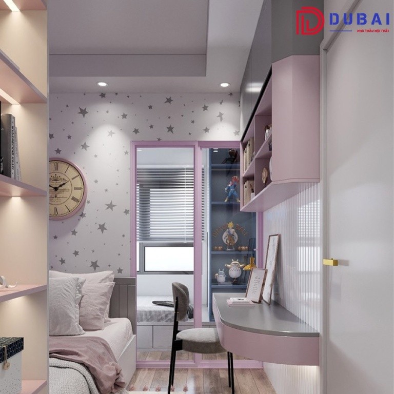 phòng ngủ cho bé gái 10 tuổi