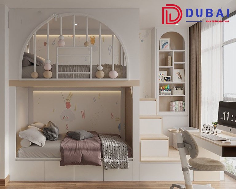 phòng ngủ đôi cho bé trai và bé gái