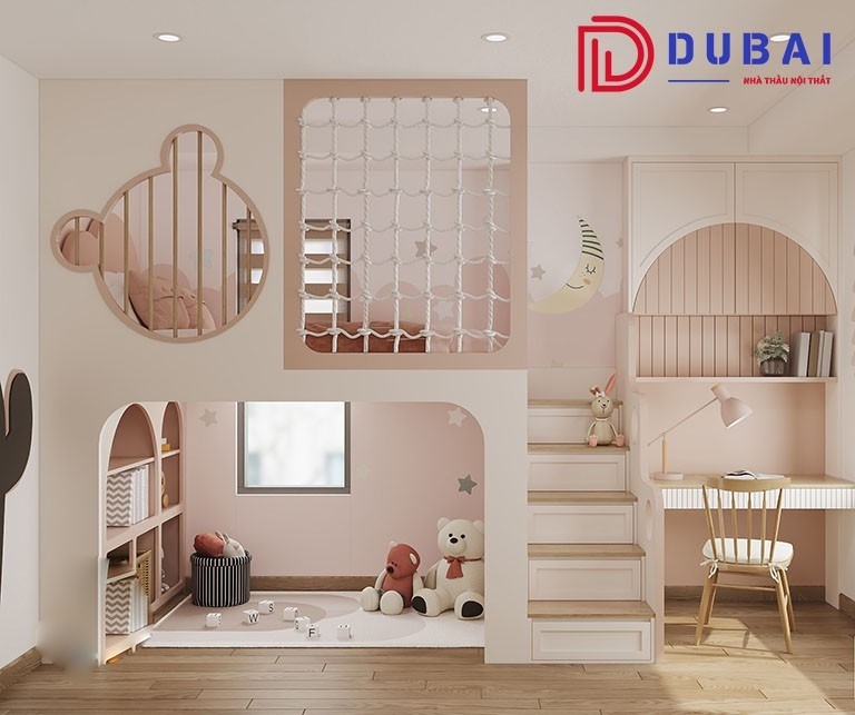 phòng ngủ đôi cho bé trai và bé gái