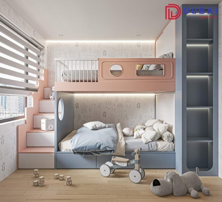 phòng ngủ đôi cho bé trai và bé gái