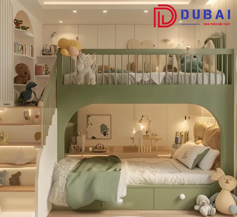 phòng ngủ đôi cho bé trai và bé gái