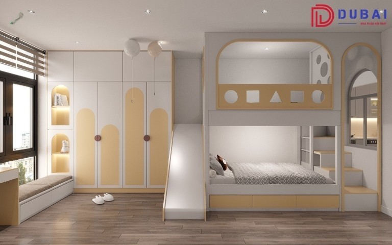 phòng ngủ đôi cho bé trai và bé gái