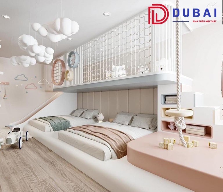 phòng ngủ đôi cho bé trai và bé gái