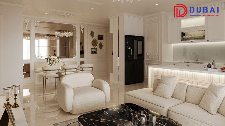 thiết kế nội thất chung cư tân cổ điển