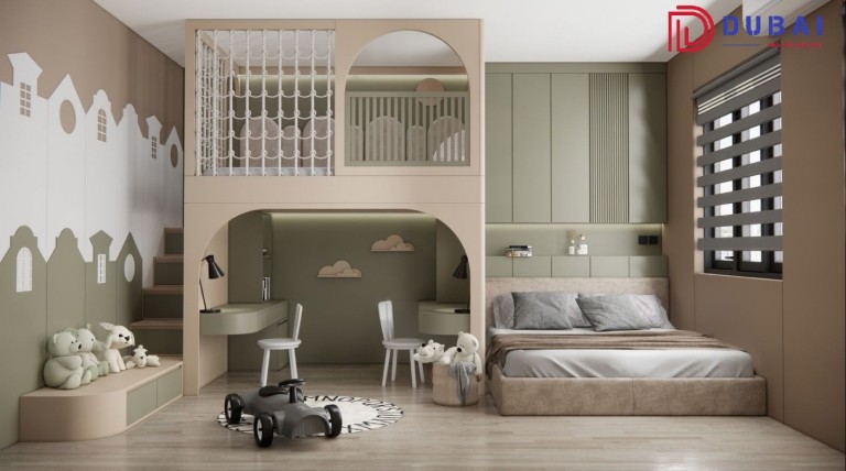 thiết kế phòng ngủ cho 3 bé