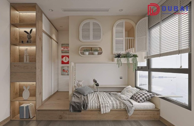 thiết kế phòng ngủ cho 3 bé