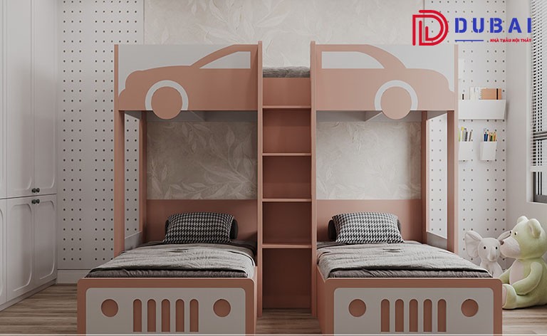 thiết kế phòng ngủ cho 3 bé