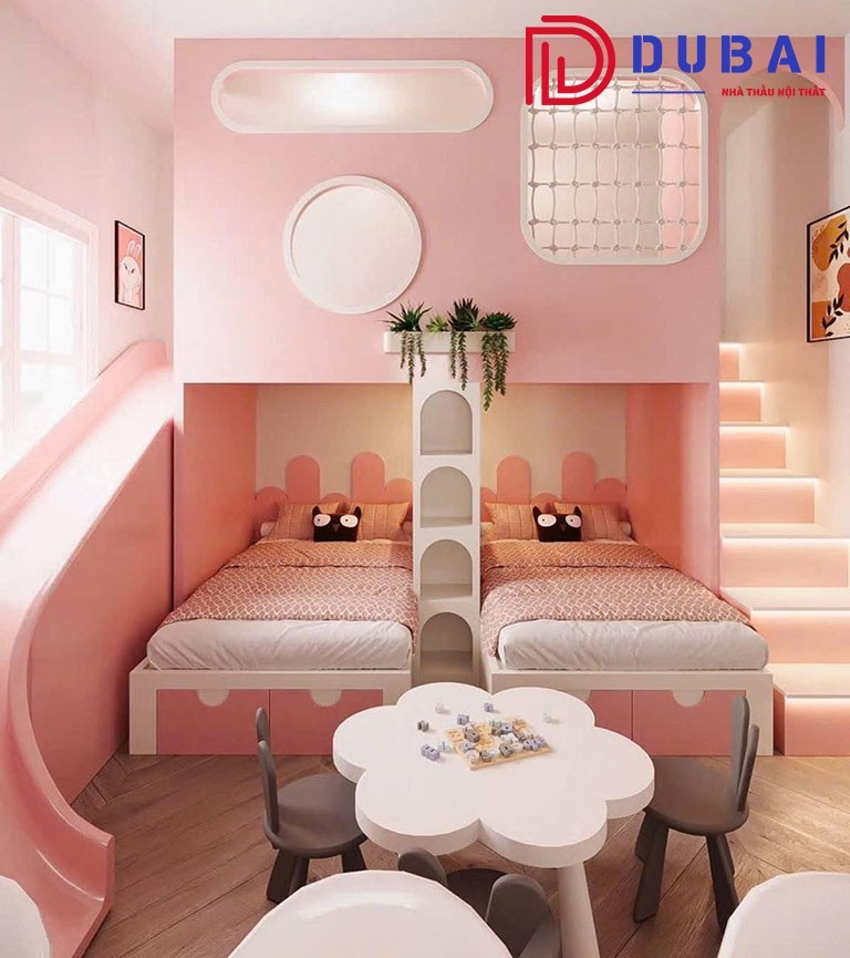 thiết kế phòng ngủ cho bé gái