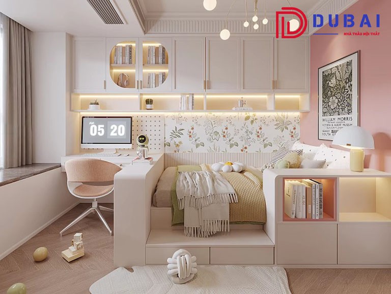 thiết kế phòng ngủ cho bé gái