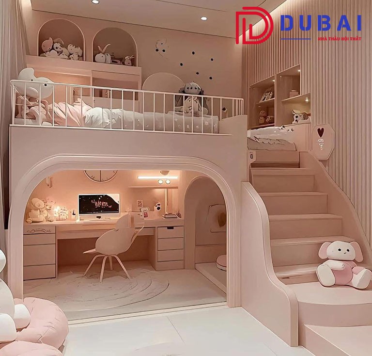 thiết kế phòng ngủ cho bé gái