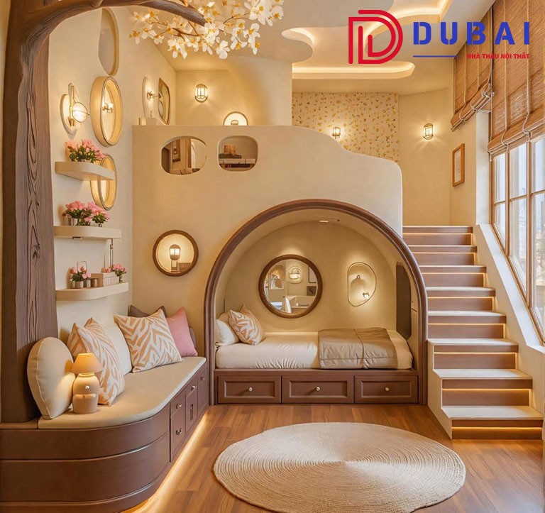 thiết kế phòng ngủ cho bé gái