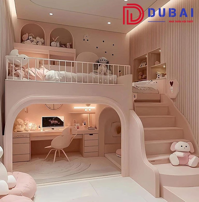 thiết kế phòng ngủ cho bé gái