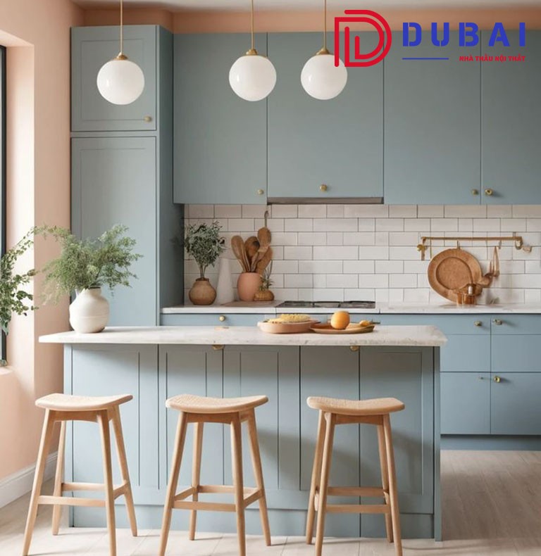 tủ bếp có quầy bar