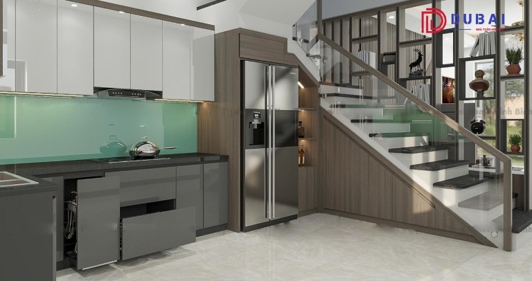 tủ bếp dưới gầm cầu thang