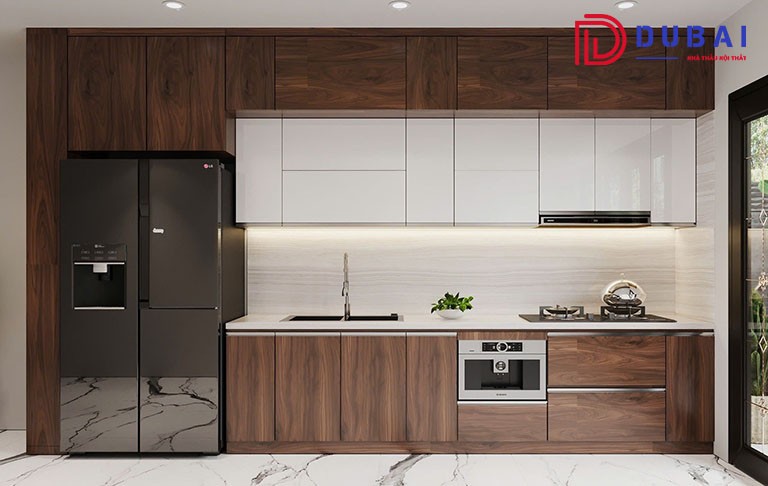 tủ bếp gỗ công nghiệp