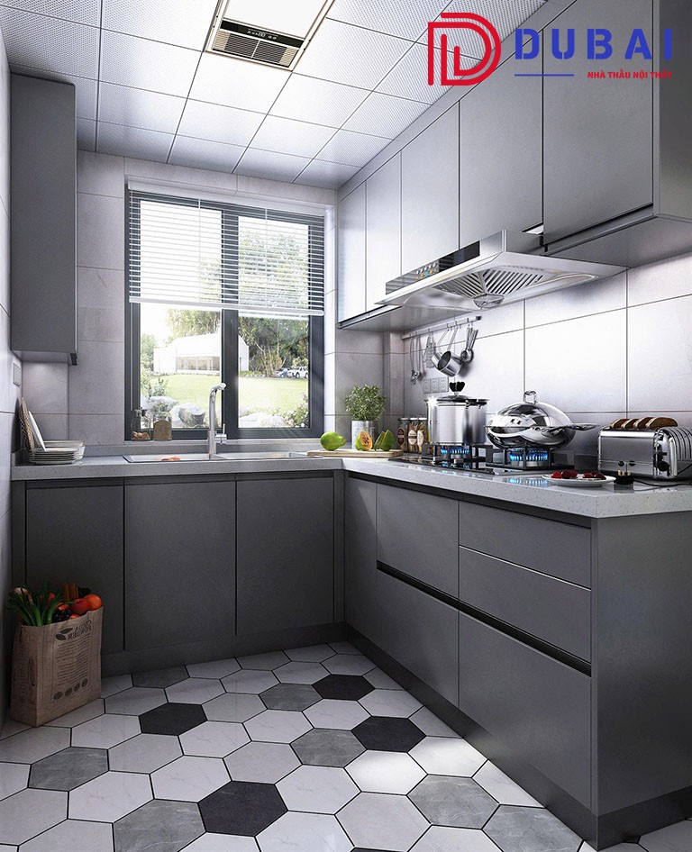 tủ bếp gỗ công nghiệp