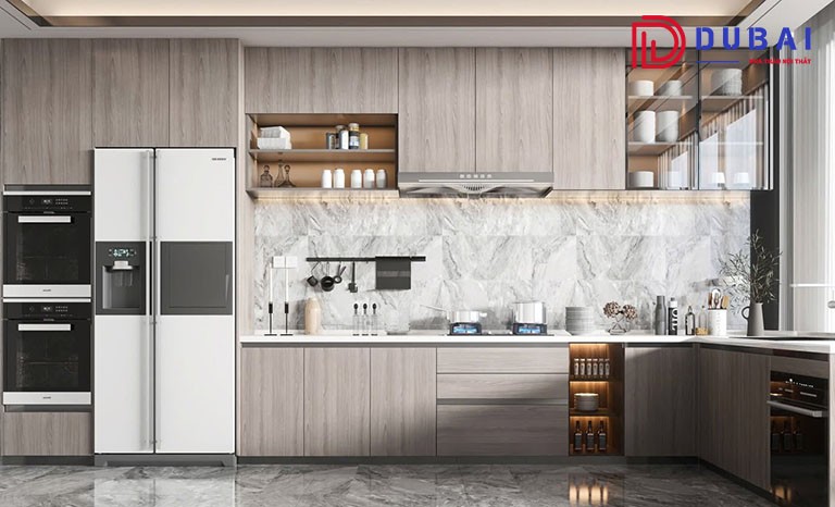 tủ bếp gỗ công nghiệp