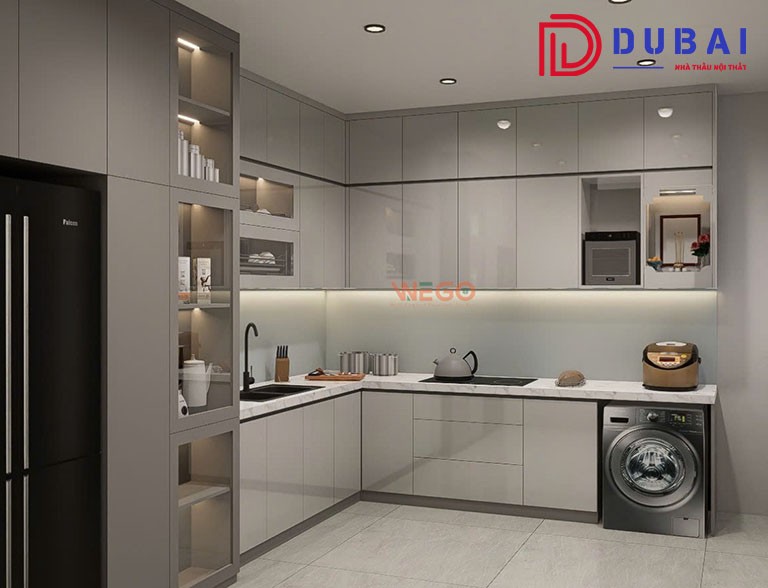tủ bếp gỗ công nghiệp