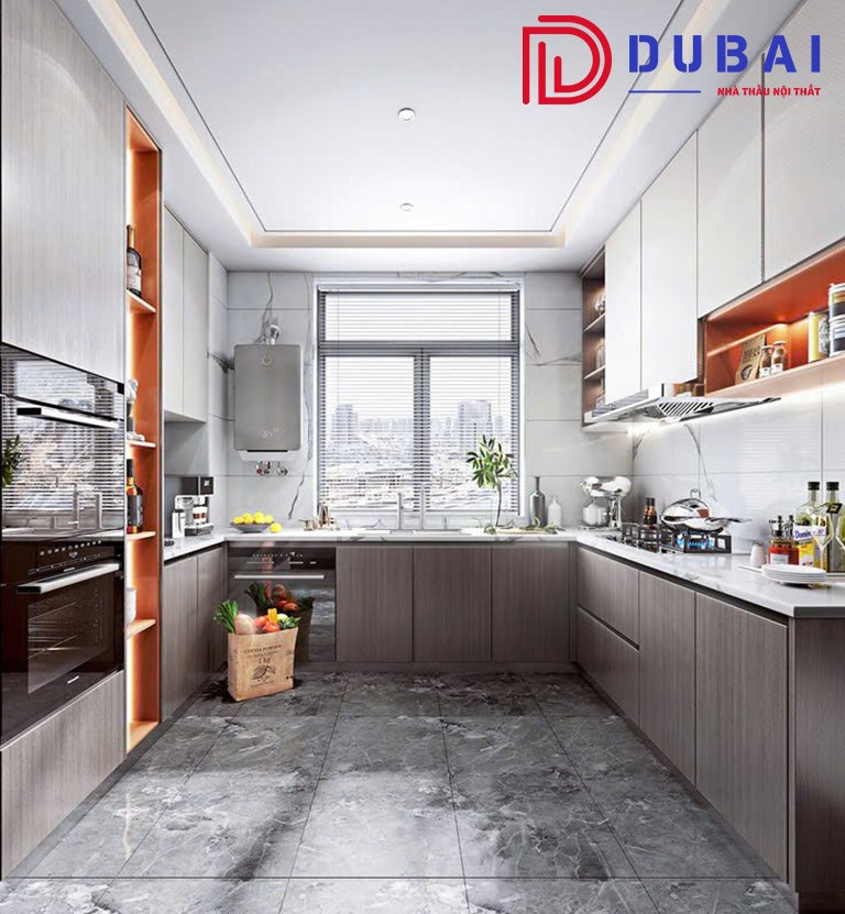 tủ bếp gỗ công nghiệp