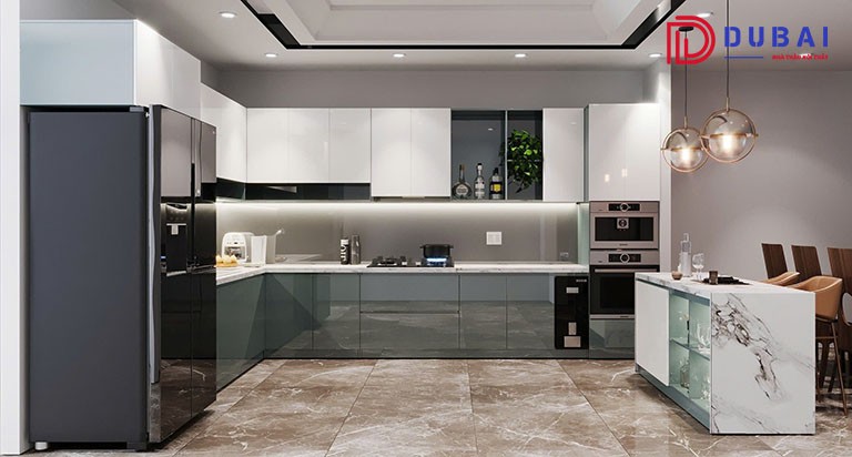tủ bếp gỗ công nghiệp