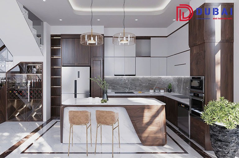 tủ bếp gỗ công nghiệp