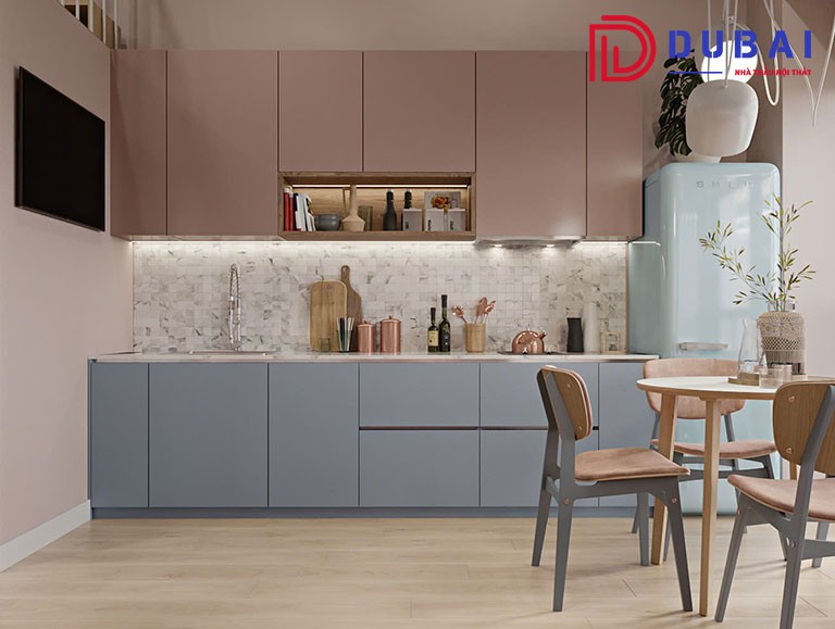 tủ bếp gỗ công nghiệp