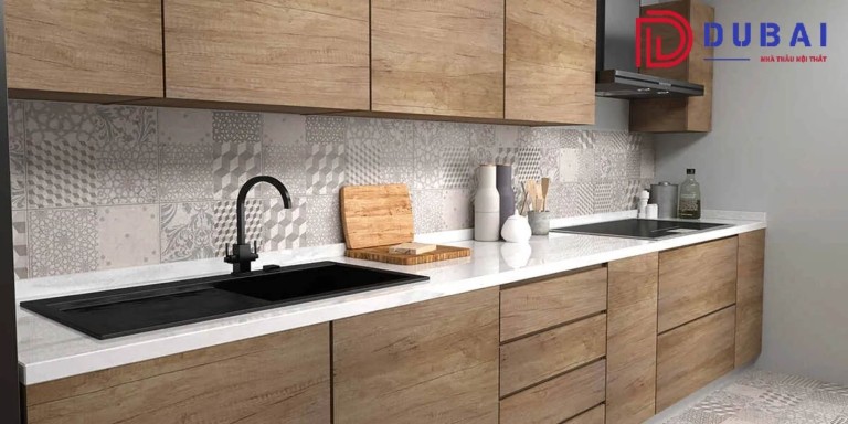 Tủ Bếp Gỗ Sồi