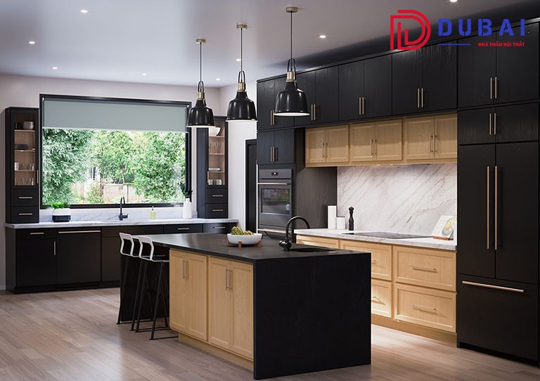 Tủ Bếp Gỗ Sồi