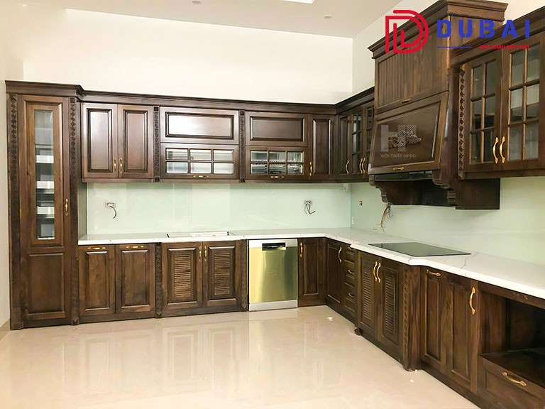 Tủ Bếp Gỗ Sồi