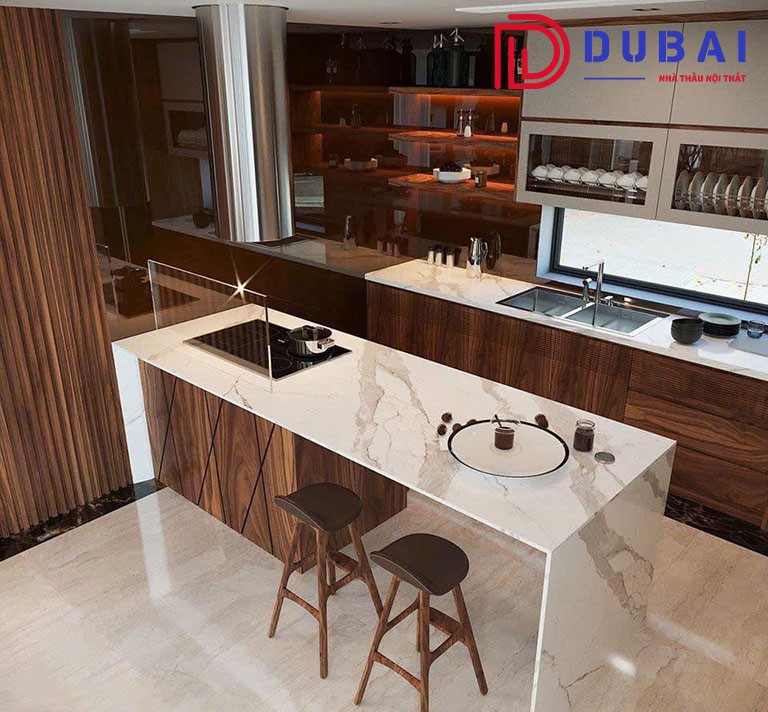 Tủ Bếp Gỗ Sồi