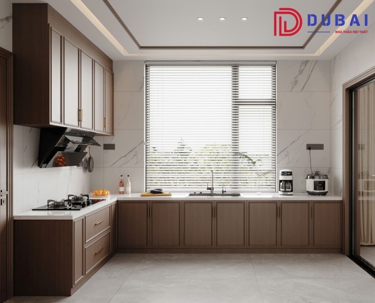 Tủ Bếp Gỗ Sồi Mỹ