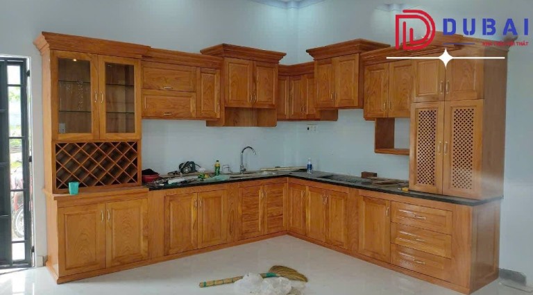 Tủ Bếp Gỗ Sồi Mỹ