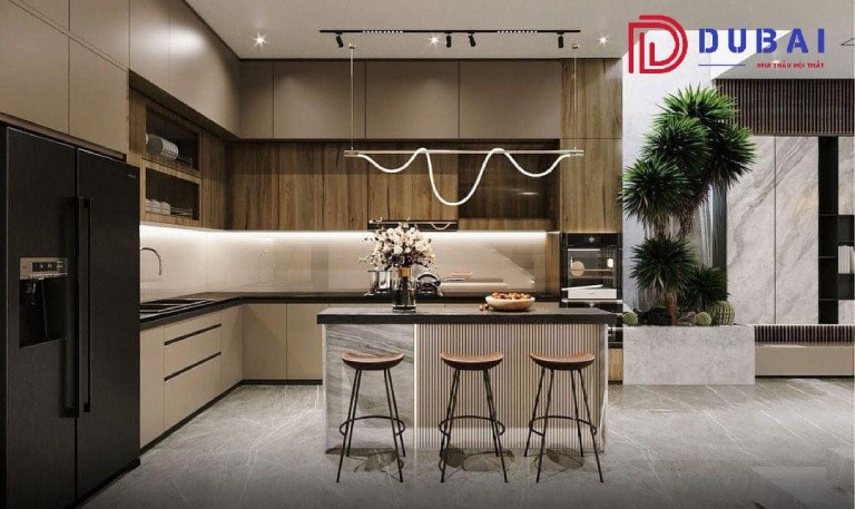 Tủ Bếp Gỗ Sồi Mỹ