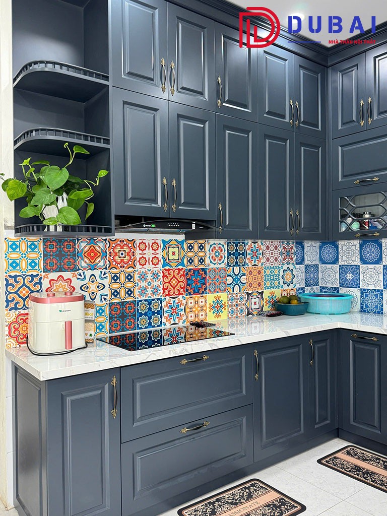 Tủ Bếp Gỗ Sồi Mỹ