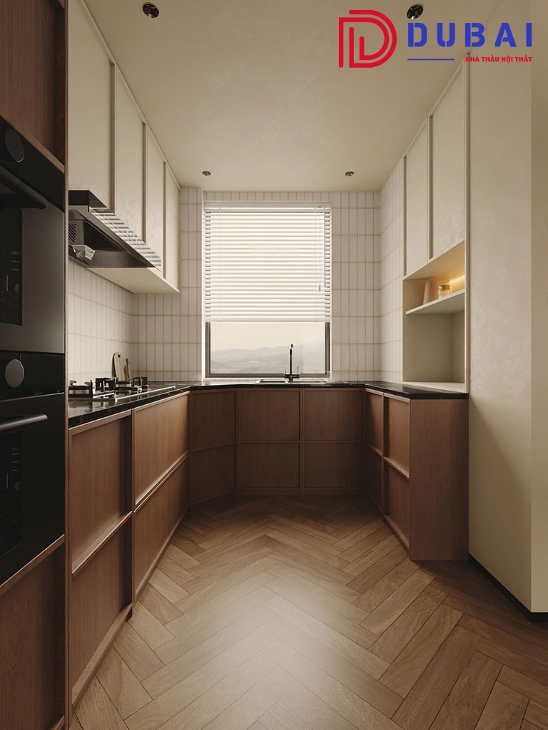 tủ bếp gỗ tự nhiên