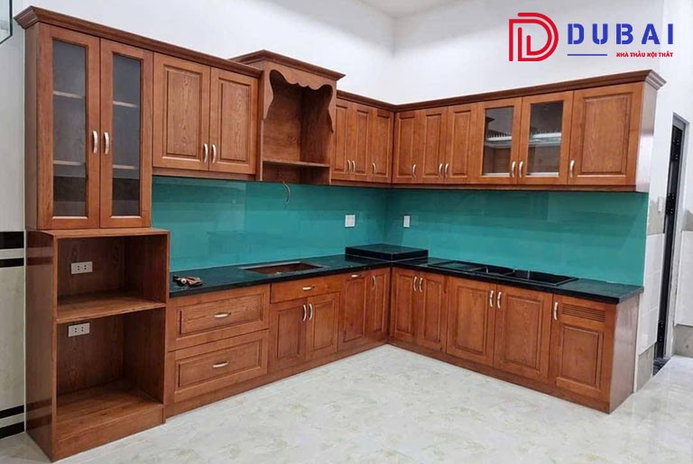 tủ bếp gỗ tự nhiên