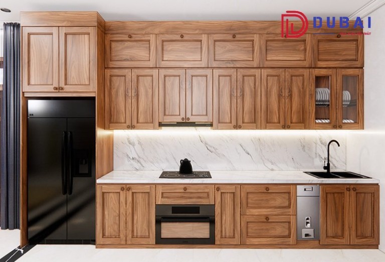 tủ bếp gỗ tự nhiên