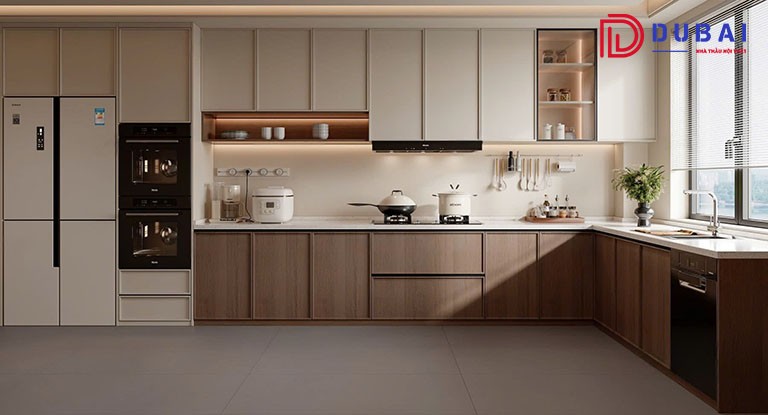 tủ bếp gỗ tự nhiên