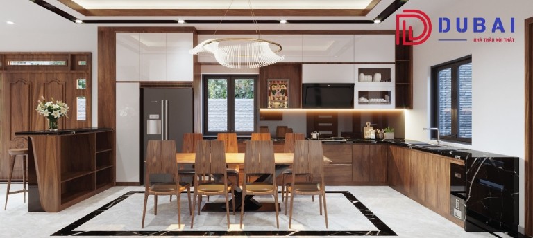 tủ bếp gỗ tự nhiên